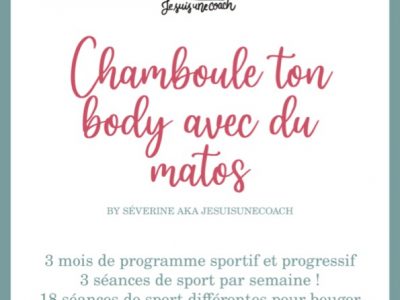 Ebook2  : “Chamboule ton body avec du matos” – le programme